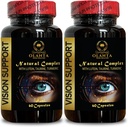 Vision Support Natural Formula - Bio Lutein Ergänzungen - Natürliche Vision Unterstützung mit Beta-Caroten & Antioxidantien - 2 Flaschen 120 Kapseln