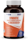 Syndigest probiotique soin quotidien pour les femmes et les hommes avec double bénéfice de 5 souches probiotiques et prébiotiques, équilibrer la santé intestinale et soulage la constipation, voyage amical, 60 capsules (2 milliards d'UFC/serveur)