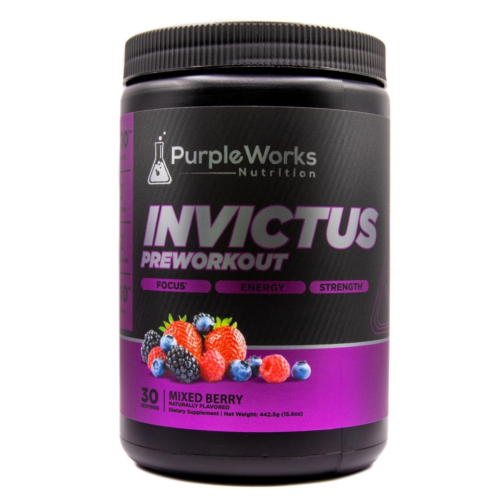 Pre Workout, Vitamin D for Immune Support, with Creatine, Beta-Alanine, and Caffeine for Energy, Keto Friendly, Mixed Berry, 30 Servings