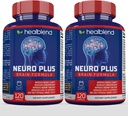 Neuro Plus Brain & Focus Formel - Nootropic Brain Booster Supplement, unterstützt Gehirngesundheit, Psychische Klarheit & Fokus - verbessert Konzentration & Mental Energy – 120 Kapseln (2)