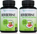 Berberine mit Ceylon Cinnamon - 1200mg Berberine & 100mg Organic Ceylon Cinnamon - 120 Veggie Kapseln, Gesunde Immunsystem Herz-Kreislauf- und Gastrointestinal Wellness (Pack von 2)
