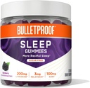 Bulletproof sans sucre BlackBerry Flavor Sleep Gummies, 60 comte, supplément Keto pour le soutien du sommeil