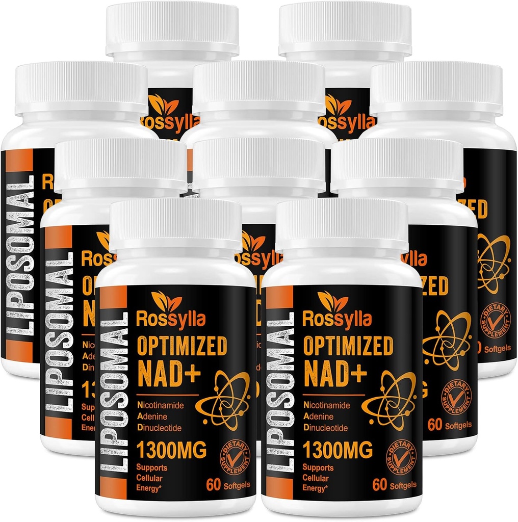 1300 MG Liposomal NAD+ Supplément de la plus haute absorption de NAD Supplémet pour stimuler NAD+ Accélération de la NAD+ Supplément pour le vieillissement défèse, énergie cellulaire, longévité