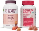 Ensemble de multivitamines et d'immunité probiotiques pour femmes SmartyPants : huile de poisson Omega 3 (EPA/DHA), méthylfolate, CoQ10, vitamine D3, C, supplément de soutien digestif et immunitaire (30 jours)