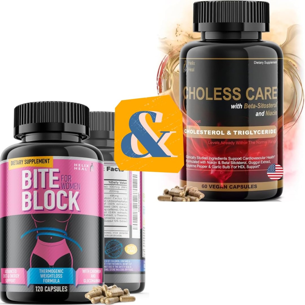 Appetit Suppressant für Weight Loss Frauen & Cholesterol Senkung Ergänzung Bundle