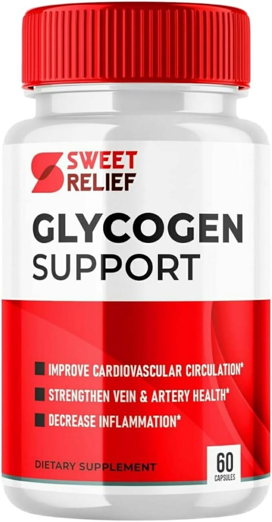 Sweet Relief Glycogen Support - Sweet Relief Blutgefäß Reiniger, Sweet Relief Kapseln, Erweiterte Formel für Gesamt-Wellness, SweetRelief (60 Kapseln, 1 Packung)