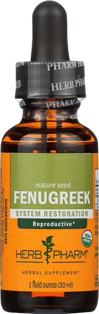 Kräuter Pharm Certified Organic Fenugreek Liquid Extract für weibliche reproduktive Unterstützung - 1 Unze (DFENU01)