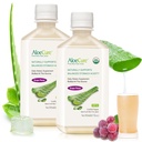 AloeCure USDA Bio Aloe Vera Saveur de raisin de jus, faite dans les 12 heures de la récolte - pur Aloe Vera supplément de santé digestif et immunitaire, aide à maintenir l'acidité équilibrée de l'estomac, 16,7oz x 2 Btls