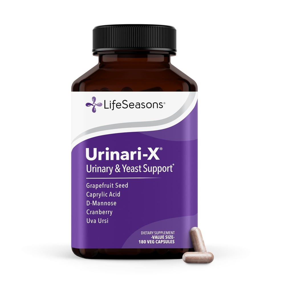 Urinari-X - Urinary Tract Support - Fast Acting UTI Relief - Vitamin Supplement für gesunde Blasen Funktion & Immunität - D-Mannose, Cranberry, Caprylic Acid, Uva Ursi & Grapefruit - 180 Kapseln