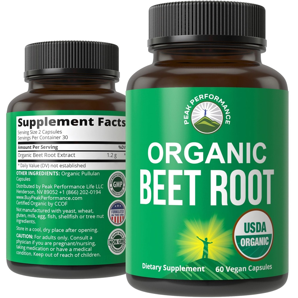 Capsules de végétalien de racine de betterave biologique de l'USDA. Beets Juice Powder Super Food Pills 1200 mg. Capsules d'extraction de betterave à oxyde nitrique. Supplément de soutien au polyphénol pour les femmes et les hommes