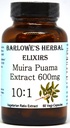 Barlowe's Kräuter Elixier Muira Puama 10:1 Extrakt | 600mg pro Kapsel | Traditionelle männliche Vitalitätsergänzung | 60 Vegan Kapseln | Stearatefrei, Non-GMO, verpackt in Glasflasche