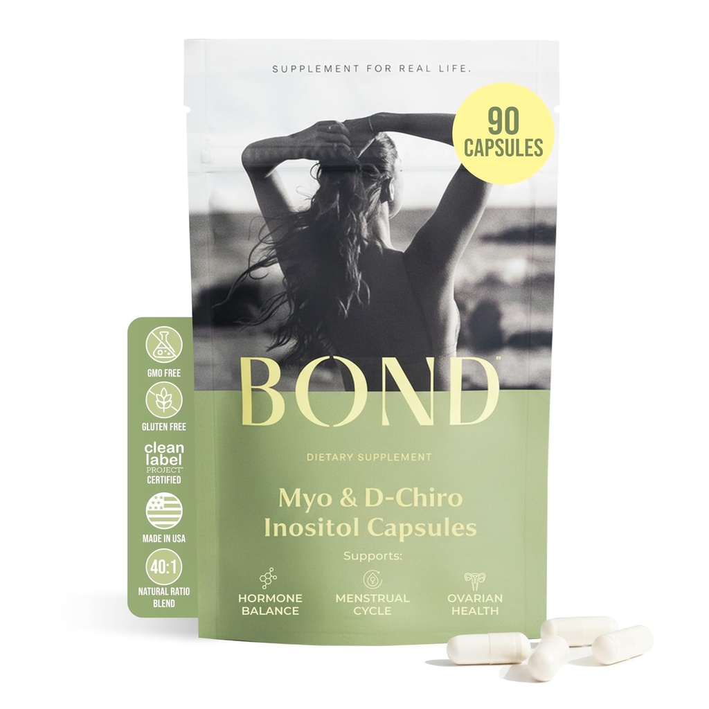BOND Myo-Inositol & D-Chiro Inositol Supplément pour les femmes.