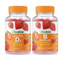 Lebensfähiges Vitamin D 5000 IU + B Complex, Gummie Bundle - Große Verkostung, Vitamin-Ergänzung, Glutenfrei, GVOfrei, Kaugummi