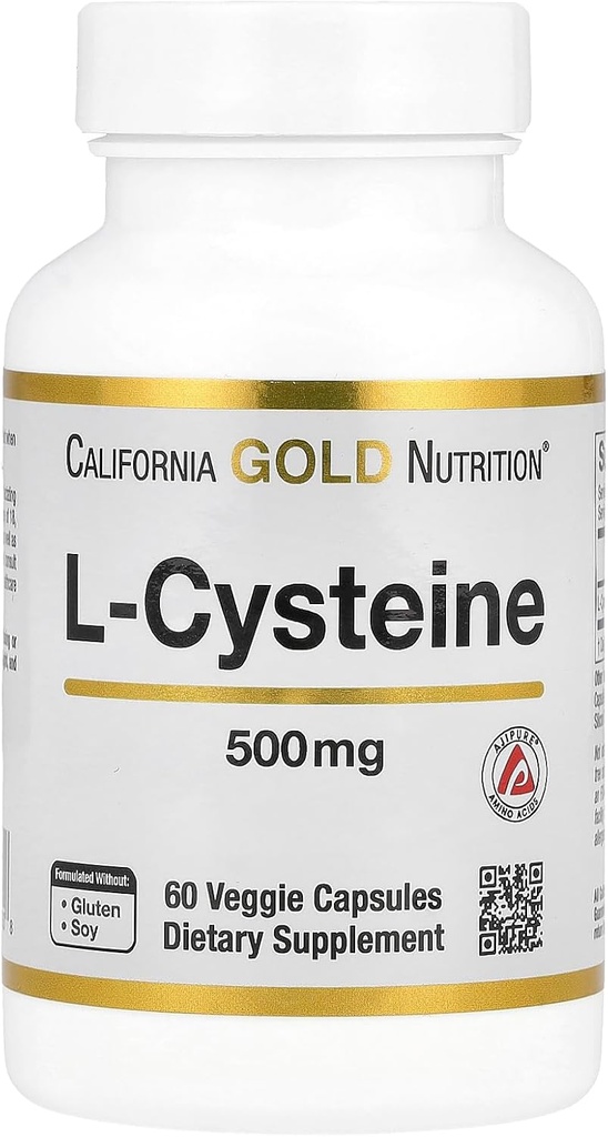 California Gold Nutrition L-Cystein, AjiPure®, 500 mg, 60 Veggie Kapseln