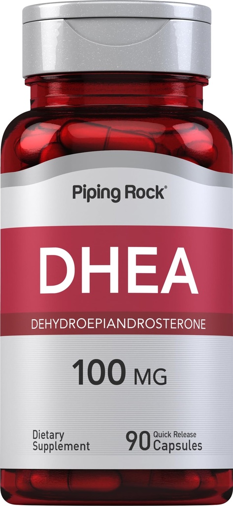 Piping Rock DHEA Supplément 100mg. pour les hommes et les femmes 90 Capsules.