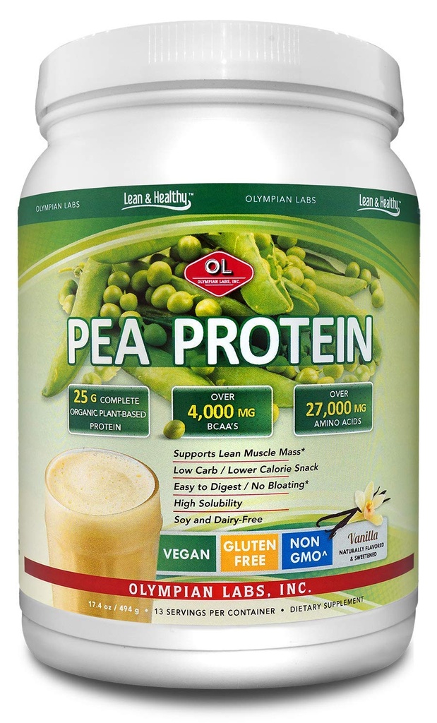 Olympian Labs Vanilla Pea Protein, 494 Gramm, 13 Portionen