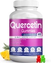 Quercetin Gummies von BioVitalica - Quercetin mit Bromelain Vitamin C und Zink & Elderberry + Vitamin D3-5 in 1 Immununterstützung - Zink Quercetin 750 mg für Kinder und Erwachsene (1)