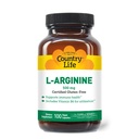 Country Life L-Arginine Caps mit Vitamin B-6, 500mg, 100 Vegan Capsules, Certified Gluten Free, Certified Vegan