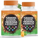 Turmeric Moringa Supplement | Ginger, Boswellia, Saffron, Holy Basil- Joint Support Supplement für Frauen und Männer mit Ceylon Cinnamon, Quercetin, Tart Cherry- 240 Count