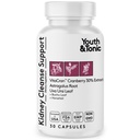 Supplément de nettoyage et de détox pour les jeunes et toniques avec extrait de canneberge - Soutient la santé urinaire, la santé des peaux et du rein - Vegan, non-OGM - 30 pilules végétariennes