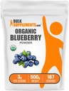 BulkSupplements.com Organic Blueberry Powder - Antioxidans Support, Bluberry Supplement - Vegan & Gluten Free, 3g pro Servierung, 500g (1.1 lbs) (Pack von 1)