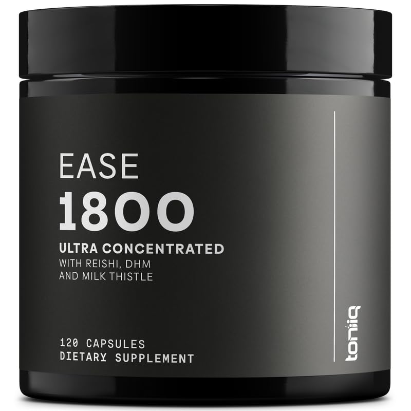 Toniiq Ease avec DHM - Support complet du foie pour une sortie de nuit - 120 Capsules - 50x Extrait Super Concentré