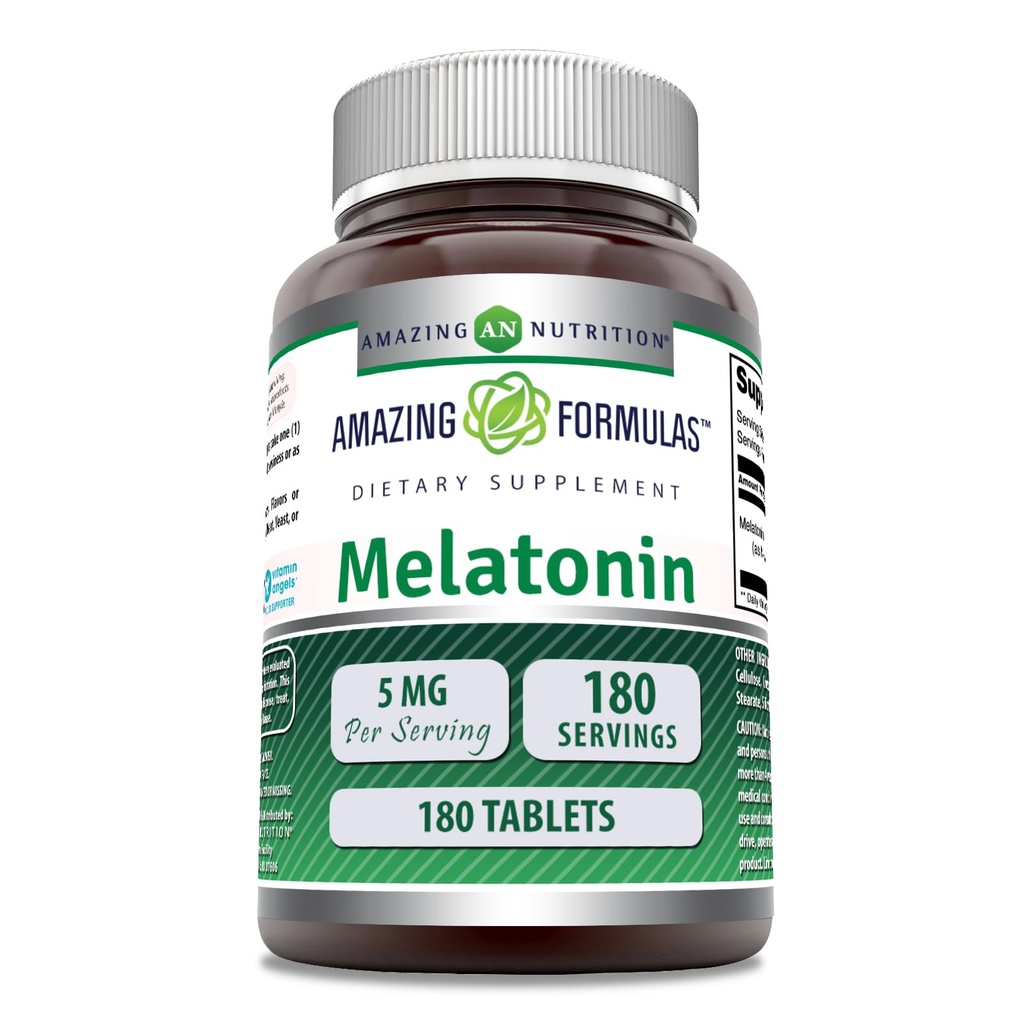 Formules étonnantes Melatonin Supplément de la mélatonine Unflavored.