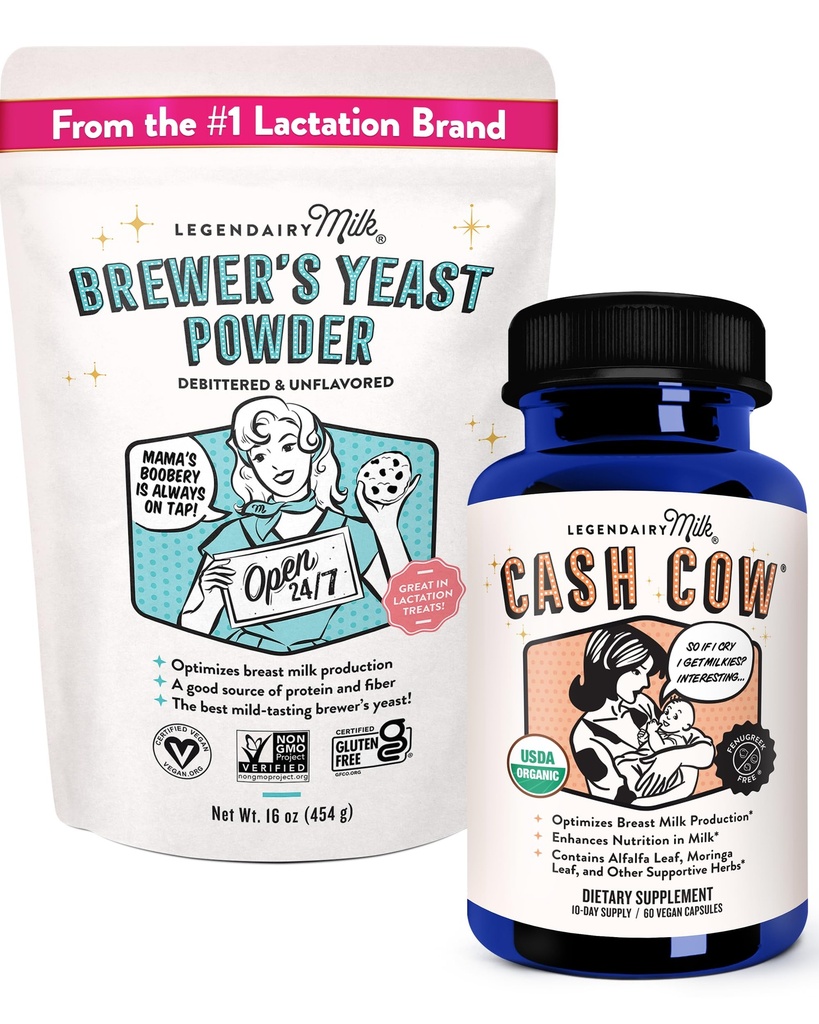 Legendairy Milk Cash Cow + Brewer's Yeast - Stillende Ergänzung für Milchversorgung Erhöhung - Fenugreek-Free, Non-GMO & Gluten Kostenlos
