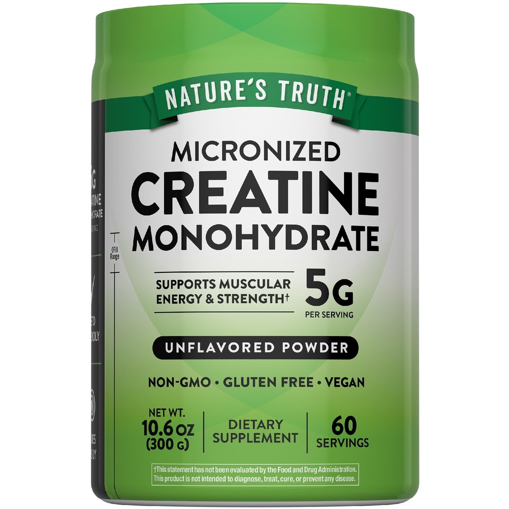Nature's Truth Creatine Powder | Unflavored | 60 Servings