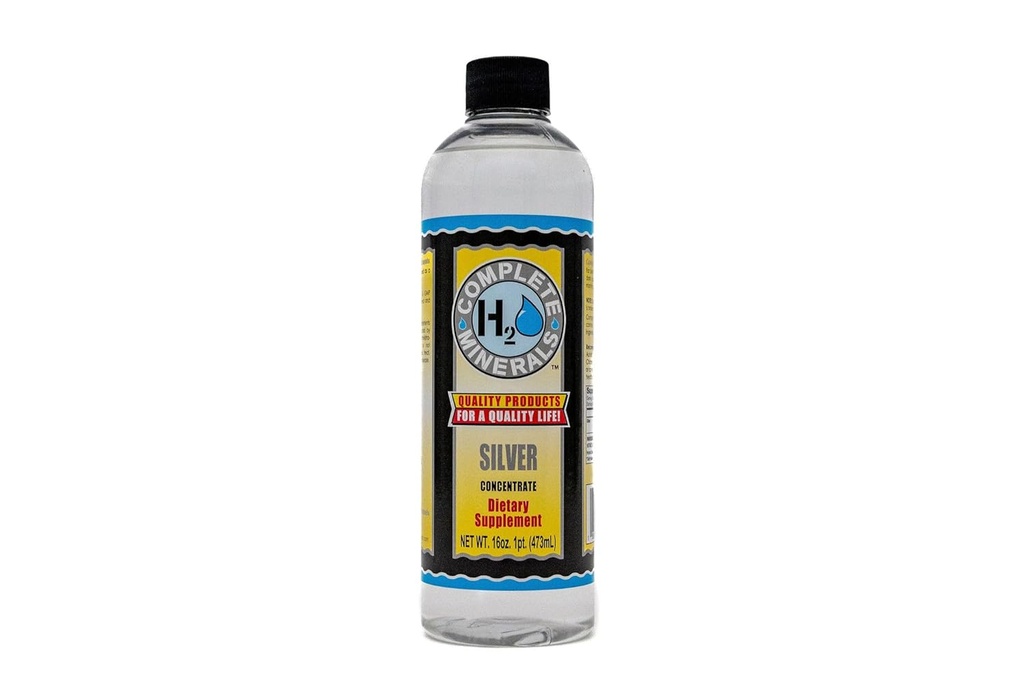 Vollständige H2O Minerals Super Silver 100 ppm Konzentrierte Angstrom Bioverfügbare Ionic Silver Water - Potent Strength 16 fl. oz.