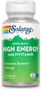 SOLARAY Une fois par jour, multivitamine à haute énergie, sans fer, système immunitaire et soutien énergétique, aliments entiers et ingrédients de base à base de plantes, hommes et femmes multivitamine (30 portions, 30 VegCaps)