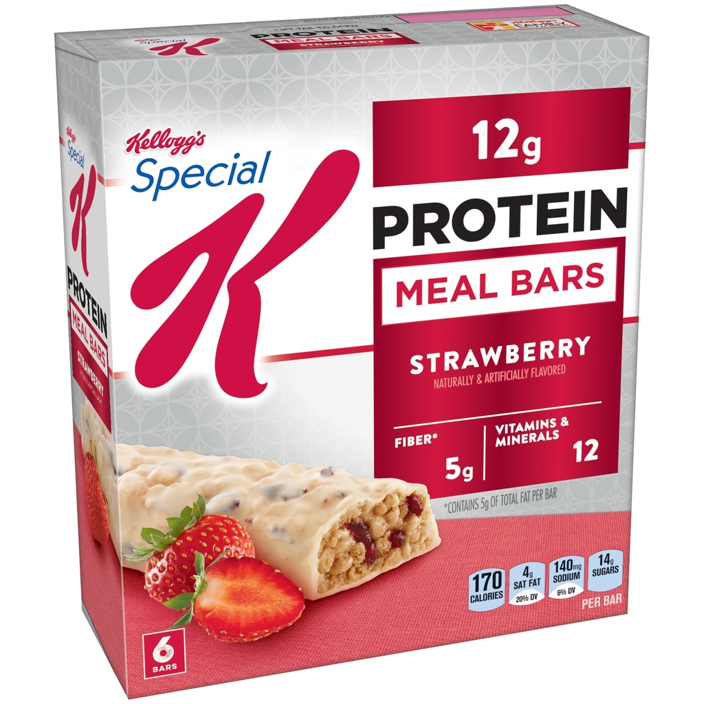 Kellogg's Special K Protein Meal Bars, Strawberry, 6 Count Box (Pack of 3)