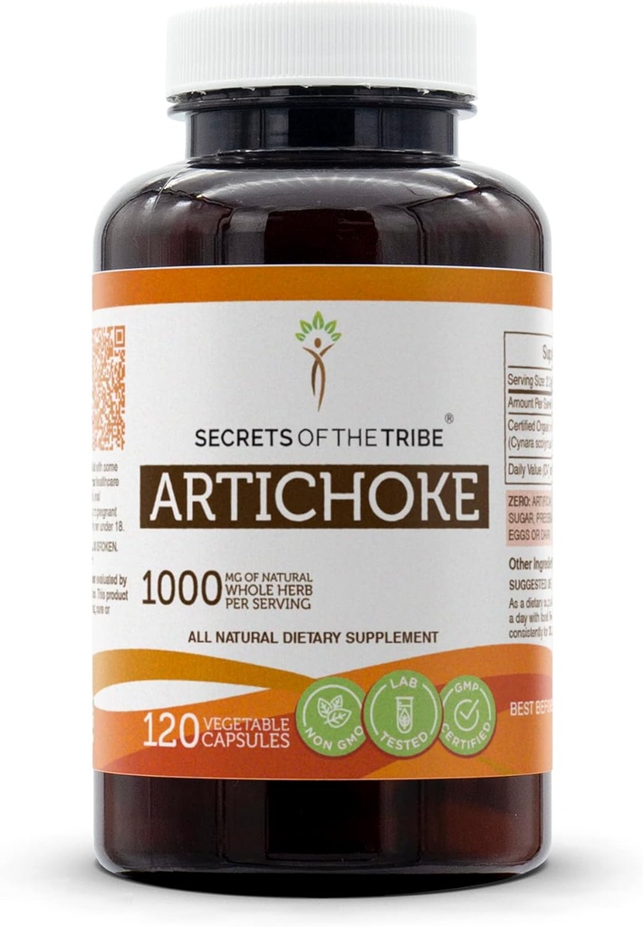 Geheimnisse der Tribe Artichoke 120 Kapseln, 1000 mg, Artichoke (Cynara scolymus) Getrocknete Blatt (120 Kapseln)