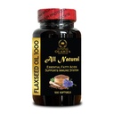 Flaxseed Oil Softgels 1000 mg – Rich Omega 3 6 9, Plant-Based Alternative, Supports Skin, Hair, Cognitive Function, Digestive Balance & Immune Support - 1 Bottle 100 Capsules