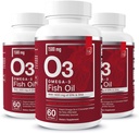 Wesentliche Elemente Omega-3 Fish Oil Supplement mit EPA & DHA | Fettsäuren für Immun-, Herz- und Kognitive Unterstützung | 60 Softgels (3-Pack)