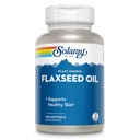 SOLARAY Huile de graines de lin 3000 mg avec Omega 3 6 9, Softgels de graines de lin pour la santé de la peau, supplément triple Omega, non-OGM, sans gluten, laboratoire vérifié - garantie de 60 jours - 33 portions, 100 Softgels