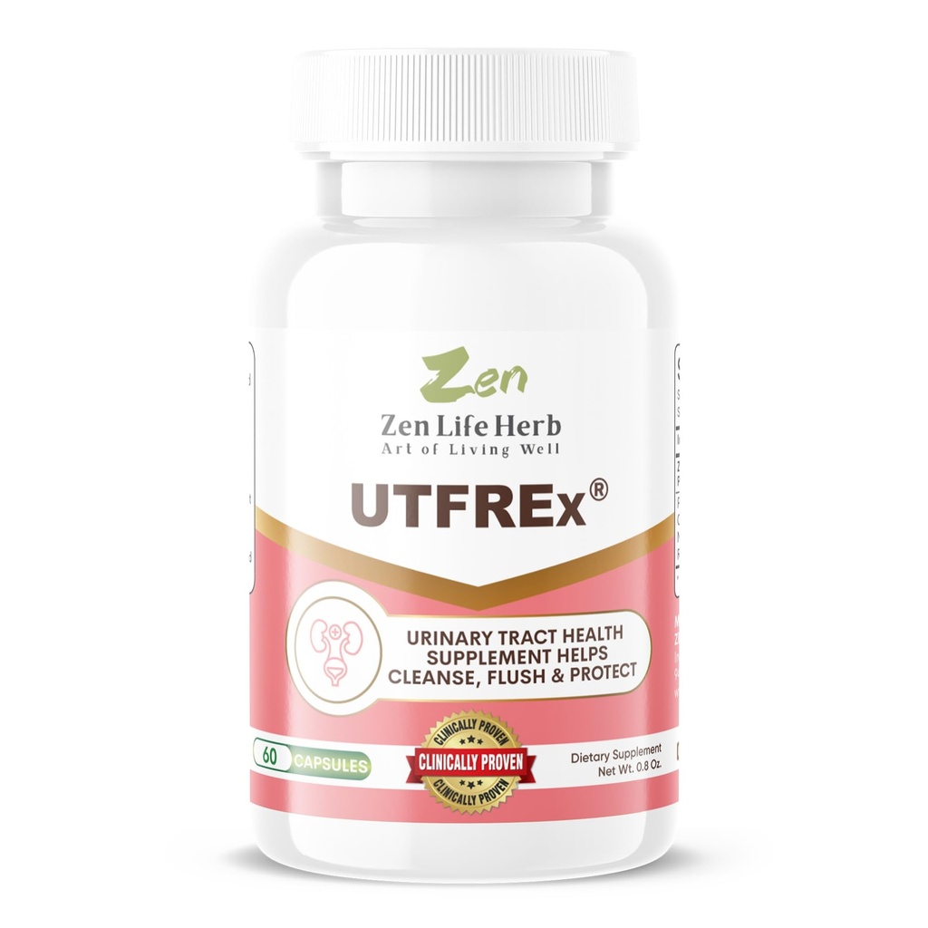 ZEN LIFE HERB UTFREx – Agissant rapidement - Promotion du système immunitaire et urinaire sain, sans vitamines, minéraux, prébiotiques, sucre, supplément à base de plantes (60 capsules)