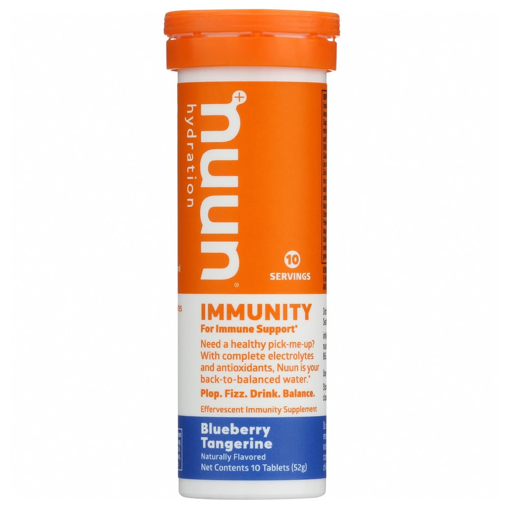 Nuun Immunity: Comprimés d'hydratation améliorée de Tangerine Blueberry (2-paquet de 10 onglets chacun)
