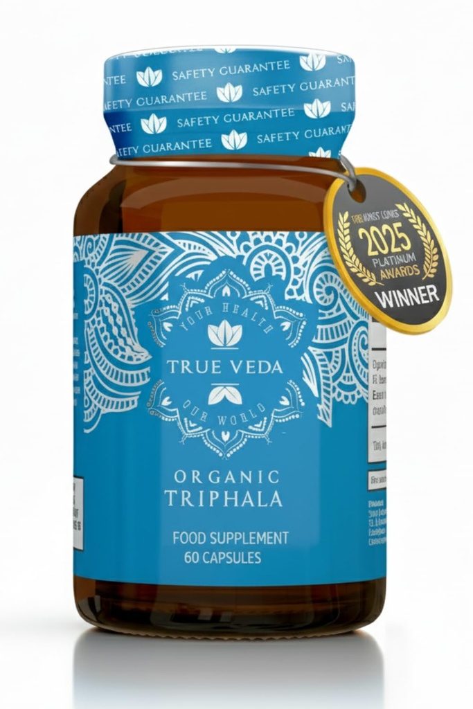 Triphala Kapseln – USDA Organic Certified | Vegan Triphala Tablets | 100% natürliche Kräuter Triphala Guggulu Ergänzung | Natürliche Fusion Extrakt Potency | Ayurveda | 60 Caps | Trifala Churna