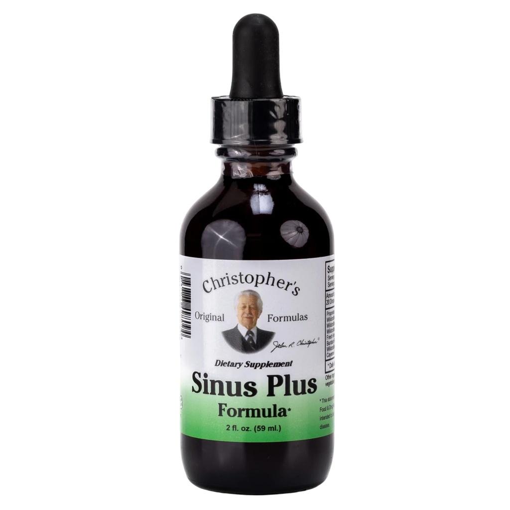 Christopher's Original Formulas Sinus Plus, 2 oz Liquid - Natural Herbal Formula for Sinus Support