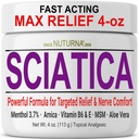Crème Nerve Sciatica - Crème Confort maximum pour les pieds, les mains, les jambes, les orteils, le dos - Naturel Ultra Strength Arnica, MSM, Mentol, Confort apaisant, Grand 4 Oz