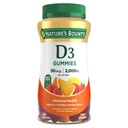 Nature's Bounty Vitamin D3 Gummis, Vitamin Supplement, Unterstützt Immungesundheit, 50mcg, 2000IU, gemischte Frucht Geschmack, 90 Gummis