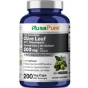 NusaPure Olive Leaf 20% Oleuropein 50:1 Extrakt, 500 mg Äquivalent zu 25.000 mg 200 Veg Caps Geeignet für Vegetarier und Veganer, Non-GMO