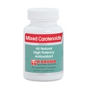 Karuna Mélange de caroténoïdes. 30 Capsules végétariennes. Alpha- et bêta-carotènes, Lutéine 5mg, lycopène 2.5mg, zéaxanthine 246mcg et cryptoxanthine 8mcg.