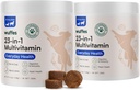 Multivitamines et compléments pour chiens à croquer - Multivitamines pour chiens de petite taille et grande race - 2 paquets - 60 Nombre