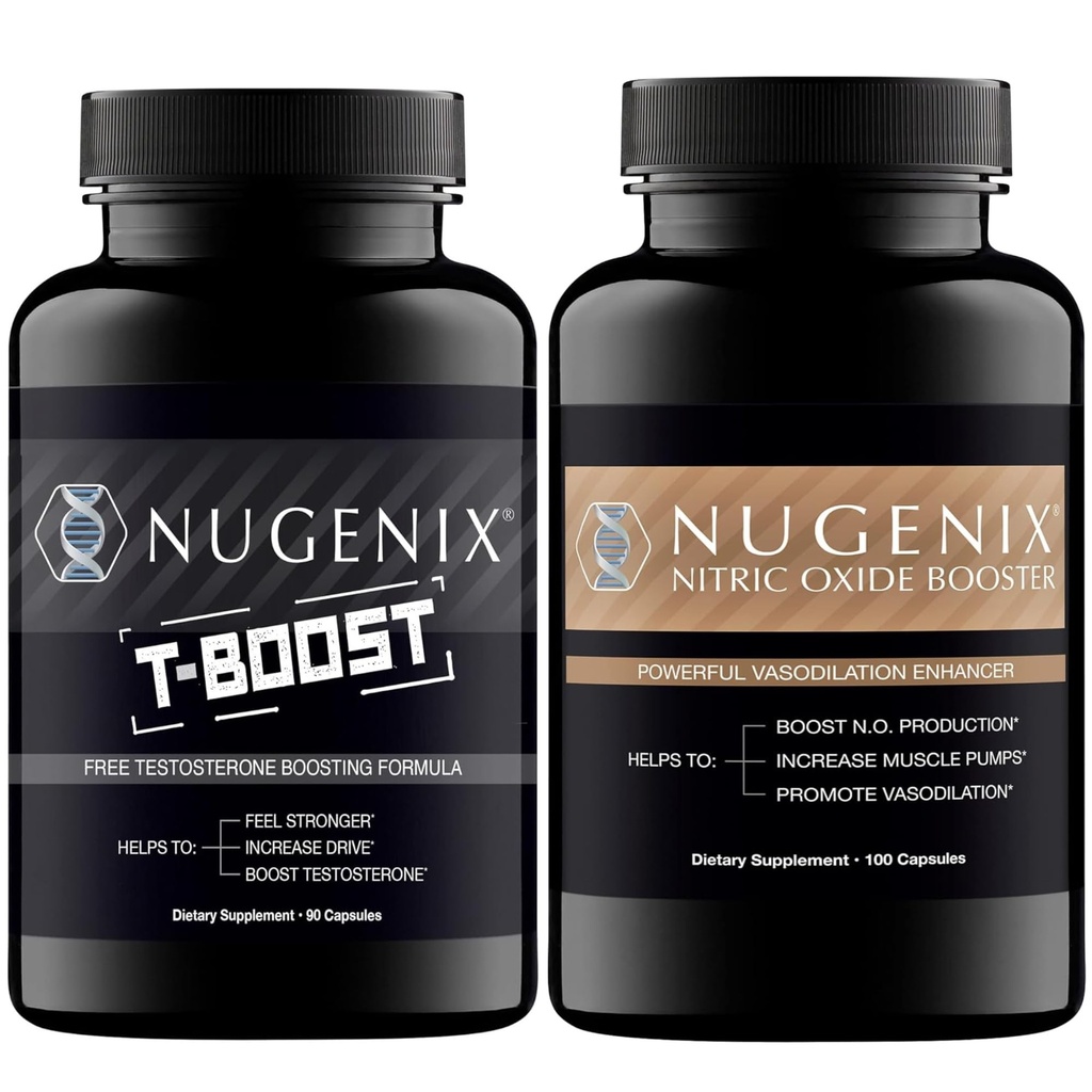 Nugenix Nitric Oxid Booster und T-Boost Free Testosteron Booster für Männer