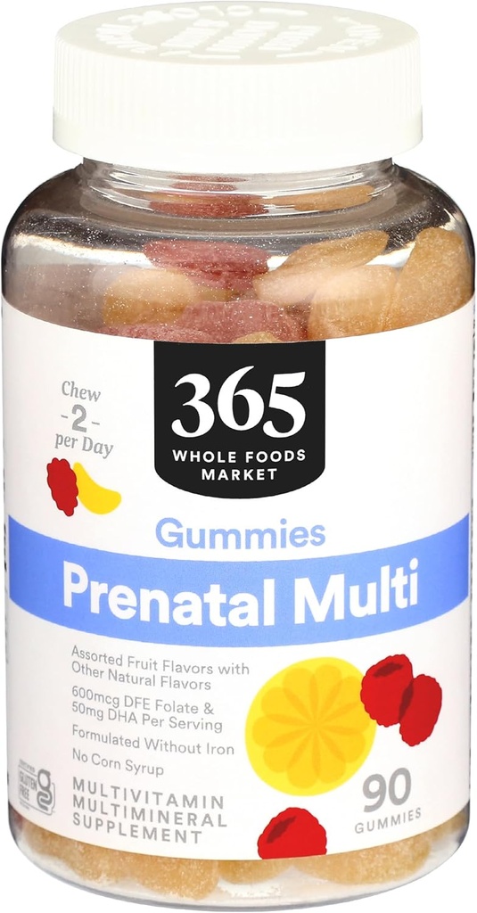 365 par Marché des aliments entiers, Gummy prénatal, 90 comte