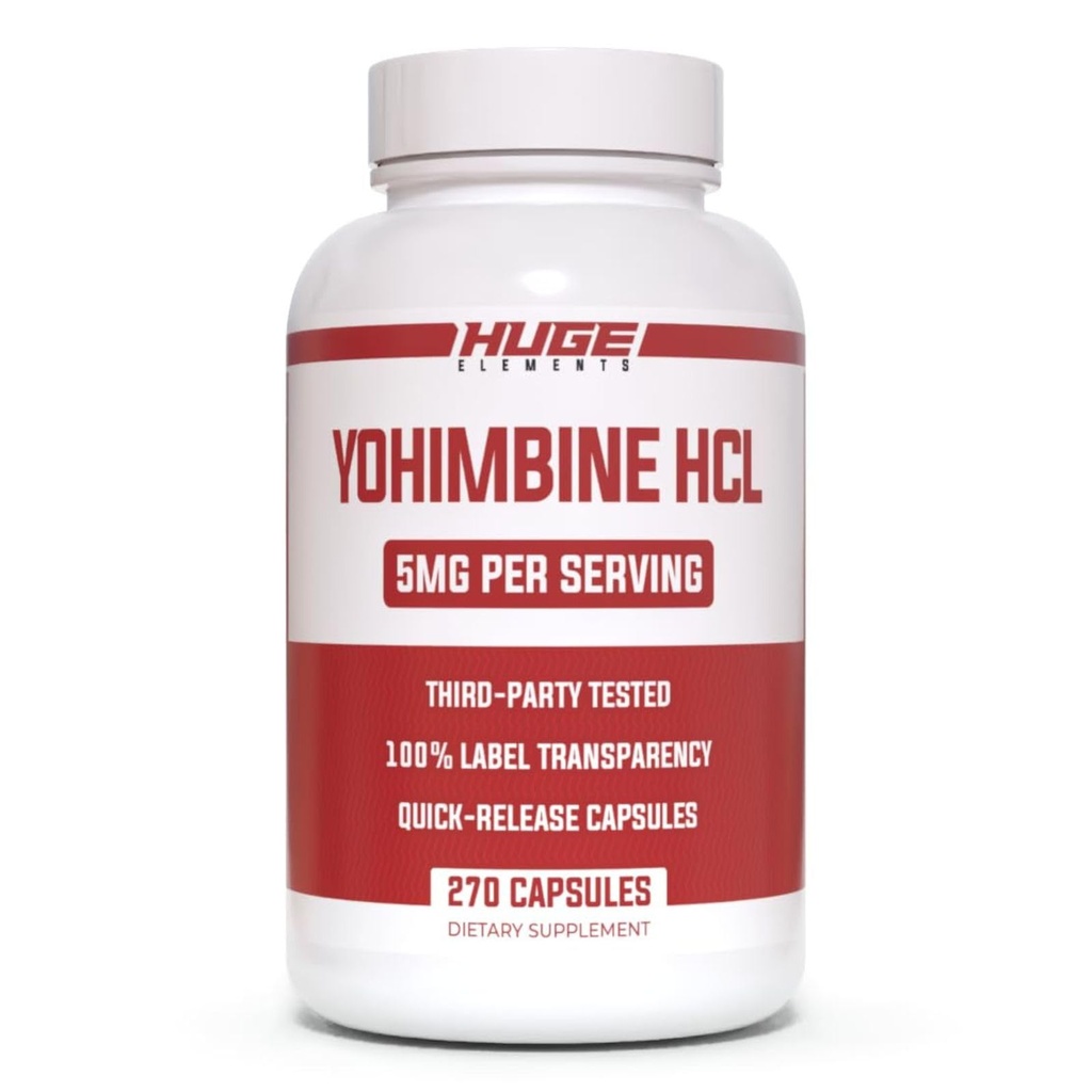 Riesige Ergänzungen Yohimbine HCl, Body Recomposition, Advanced Energy & Performance Formula, 5mg pro Servierung (60 Kapseln)