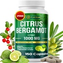 25x Konzentrat Citrus Bergamot Extrakt Kapseln, 150 Veggie Kapseln, Citrus Bergamot 1000mg Kapseln, Nicht-GVO, Glutenfrei, Alle natürlichen, vegetarischen Kapseln