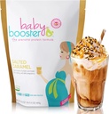 Baby Booster Salted Caramel Prenatal Vitamin Supplement und Protein Shake, Koffeinfrei, All Natural, Vegetarian DHA, High Protein, Methyl Folate, B Vitamine, Groß für Morgenkrankheit, 1 lb